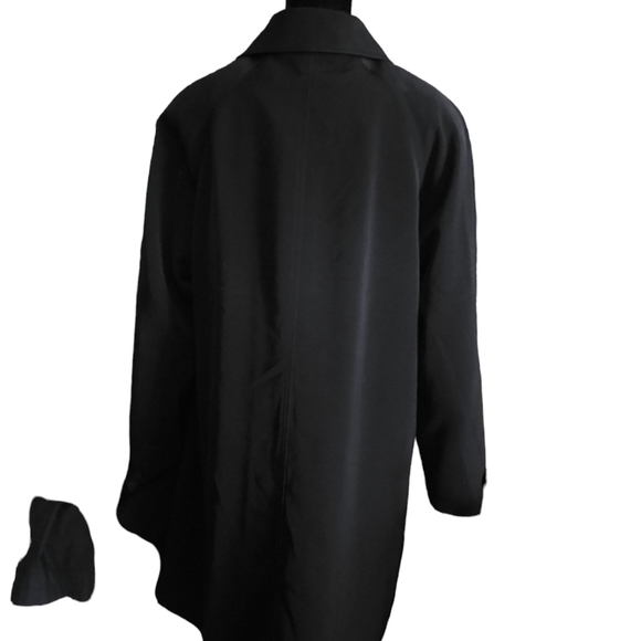 Gallery Black Raglan Sleeve Coat Removable Lining Size Medium - Picture 3 of 5
